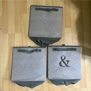 Thirty One Your Way Cube in Grey Crosshatch (set of 3)